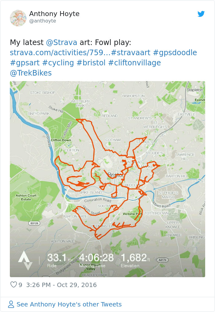 Cyclist Spends 9 Hours Pedaling Around London To Create An Image Of A Reindeer On A Fitness App Cyclist Spends 9 Hours Pedaling Around London To Create An Image Of A Reindeer On A Fitness App