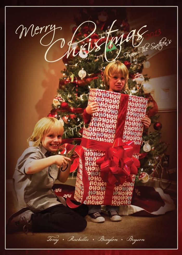 I Use My Kids To Make The Most Epic Christmas Cards Every Year