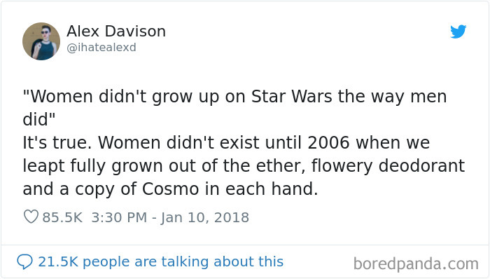 Person Destroys The 'Women Didn't Grow Up On Star Wars The Way Men Did' Myth With A Badass Real Life Example Person Destroys The 'Women Didn't Grow Up On Star Wars The Way Men Did' Myth With A Badass Real Life Example