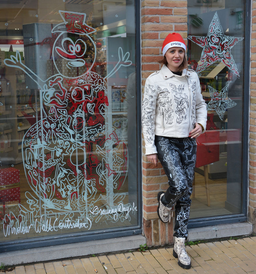 I Decorated My Hometown For Christmas With My Doodles