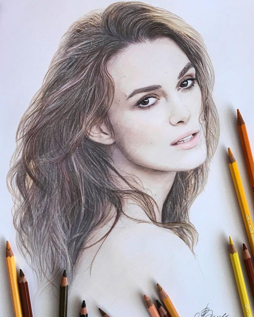 Artist Makes Amazing Hyper-Realistic Drawings Using Only Colored Pencils