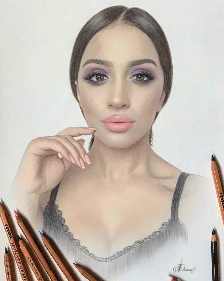 Artist Makes Amazing Hyper-Realistic Drawings Using Only Colored Pencils