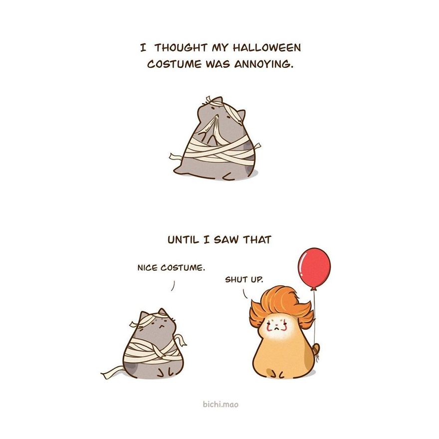 Artist Illustrates Cats With Attitude In Wacky Daily Life Scenarios!