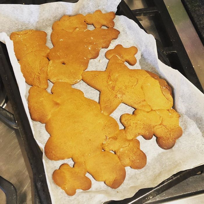 Not Quite The Idyllic Festive Image I Had In My Head Of How Making Gingerbread Would Turn Out