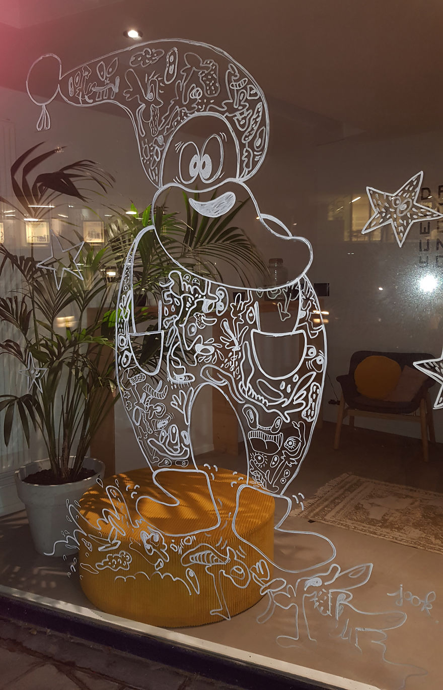 I Decorated My Hometown For Christmas With My Doodles