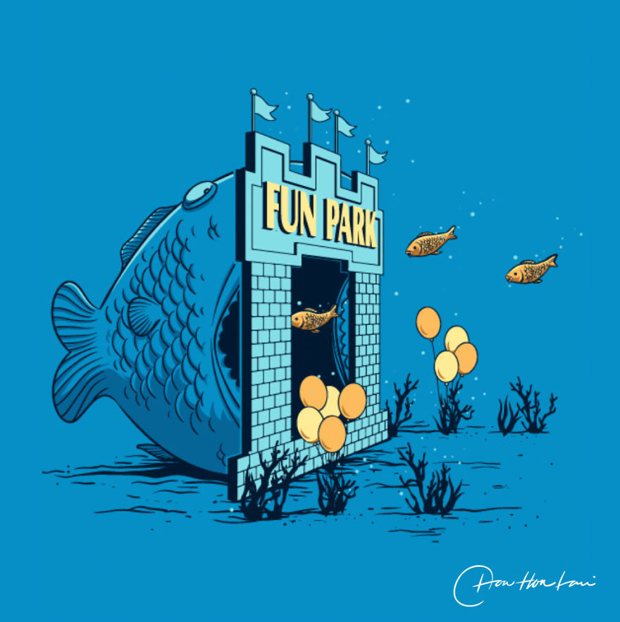 I Created An Illustration Of The Daily Life Of Cute And Funny Animals.