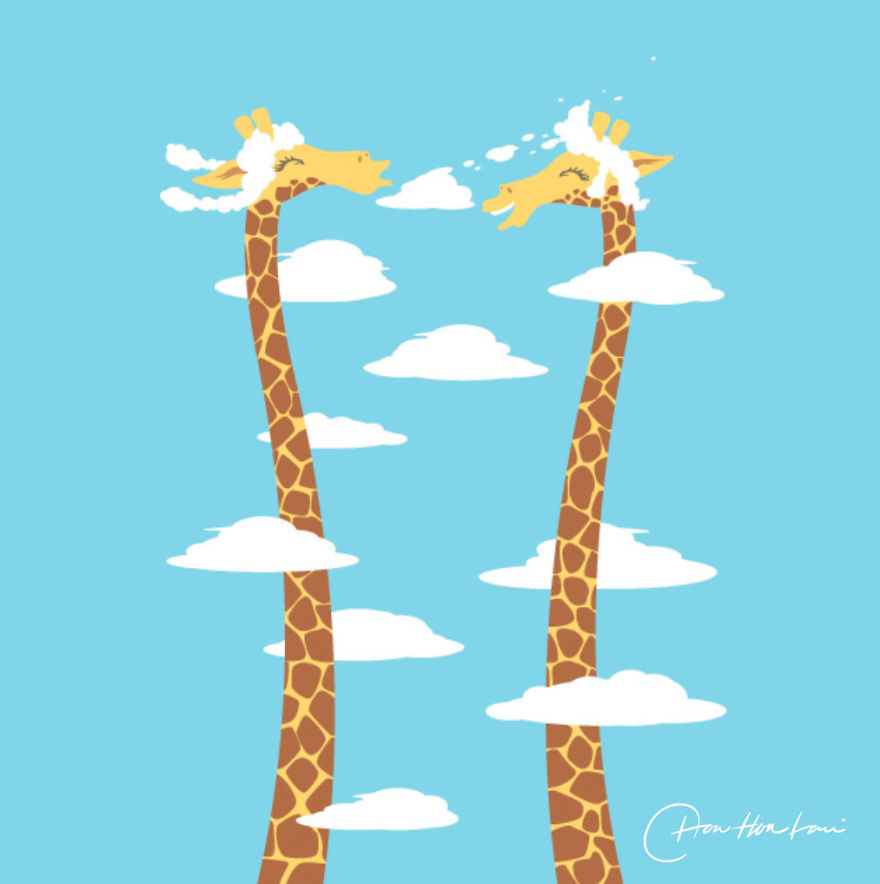 I Created An Illustration Of The Daily Life Of Cute And Funny Animals.