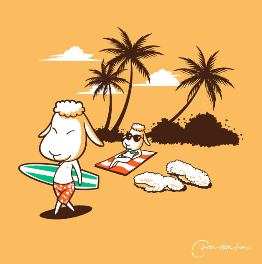 I Created An Illustration Of The Daily Life Of Cute And Funny Animals.