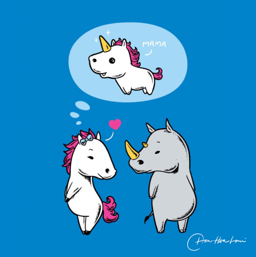 I Created An Illustration Of The Daily Life Of Cute And Funny Animals.