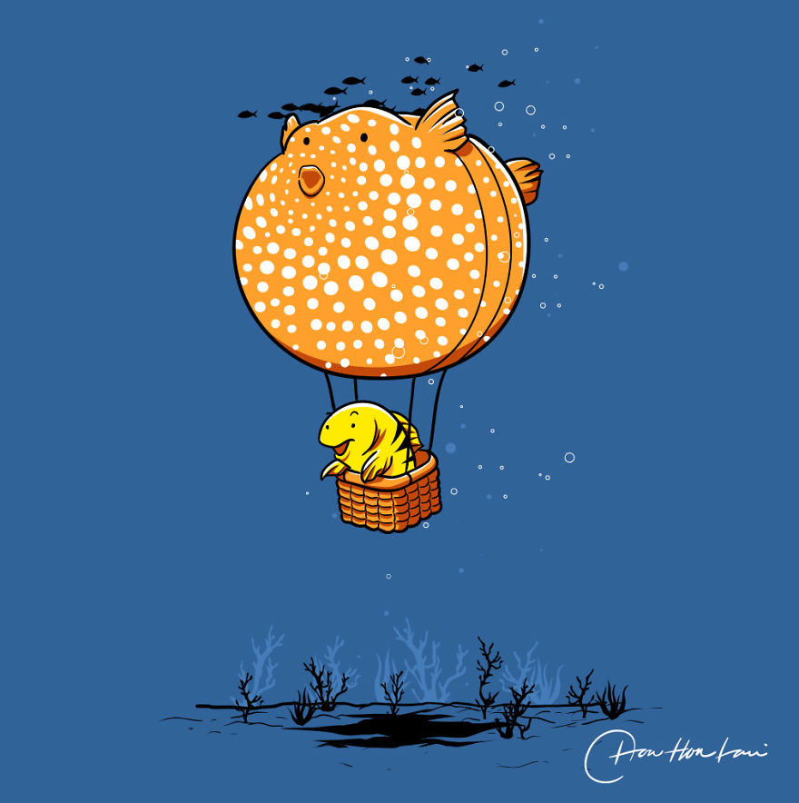 I Created An Illustration Of The Daily Life Of Cute And Funny Animals.