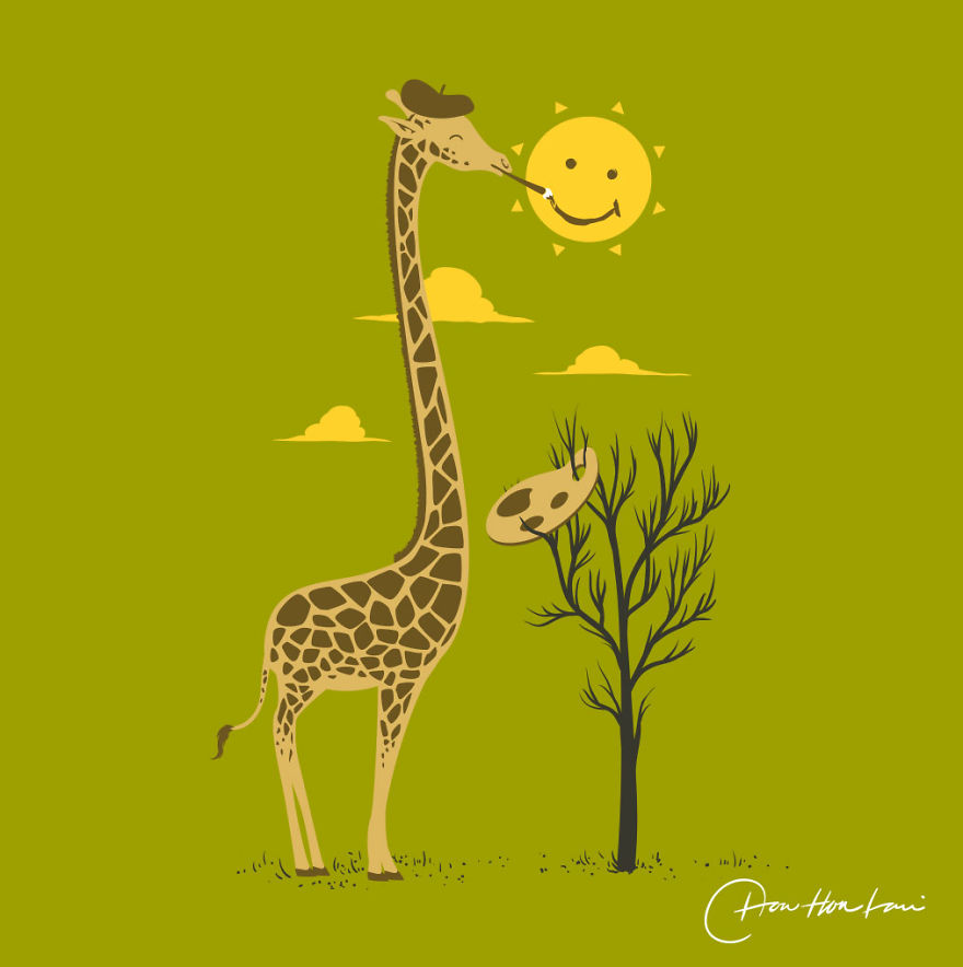 I Created An Illustration Of The Daily Life Of Cute And Funny Animals.