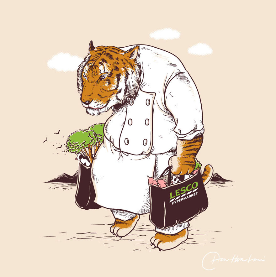 I Created An Illustration Of The Daily Life Of Cute And Funny Animals.