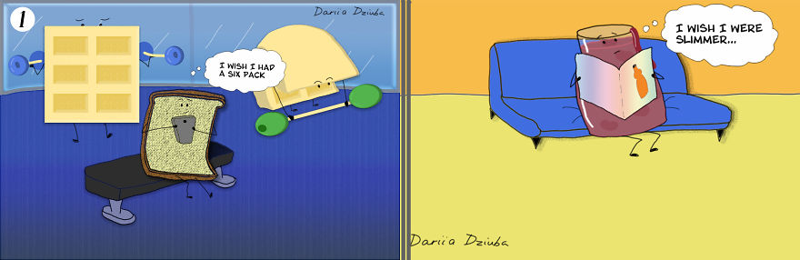 I Illustrated A Love Story Between Toast And Jam (11 Images) I Illustrated A Love Story Between Toast And Jam (11 Images)