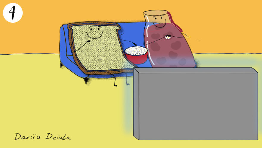 I Illustrated A Love Story Between Toast And Jam (11 Images) I Illustrated A Love Story Between Toast And Jam (11 Images)