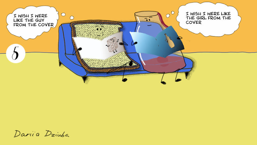 I Illustrated A Love Story Between Toast And Jam (11 Images)