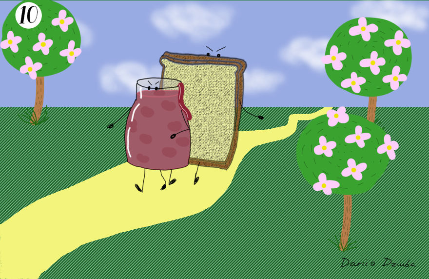 I Illustrated A Love Story Between Toast And Jam (11 Images) I Illustrated A Love Story Between Toast And Jam (11 Images)