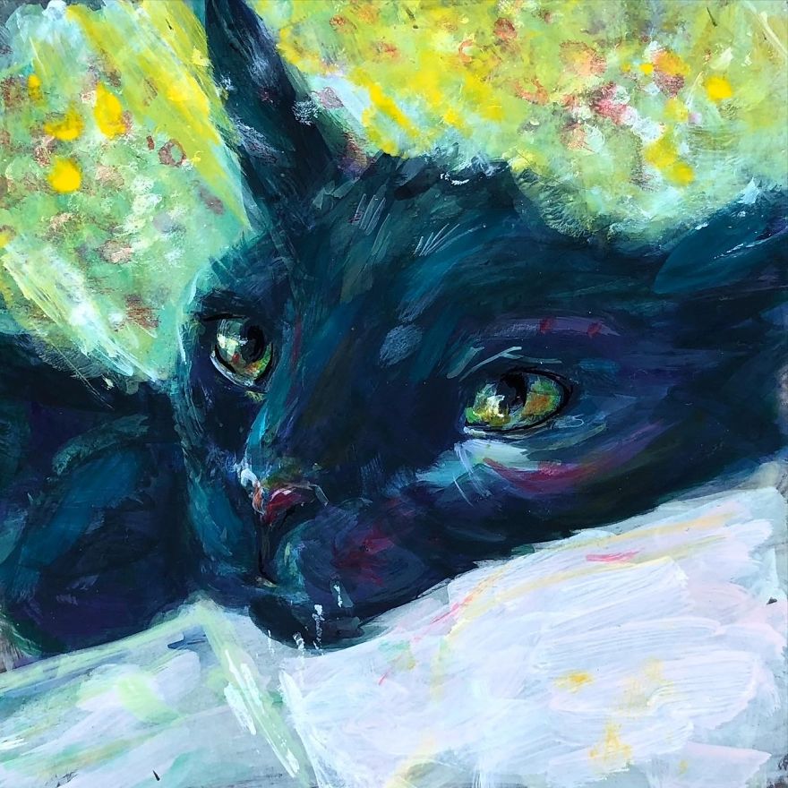 I Started Painting Cats On My Daughter’s Sandwich Bags