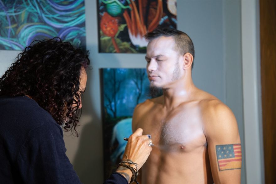 We Recreate My Krampus' Painting For An Alternative To Photoshoots With Santa