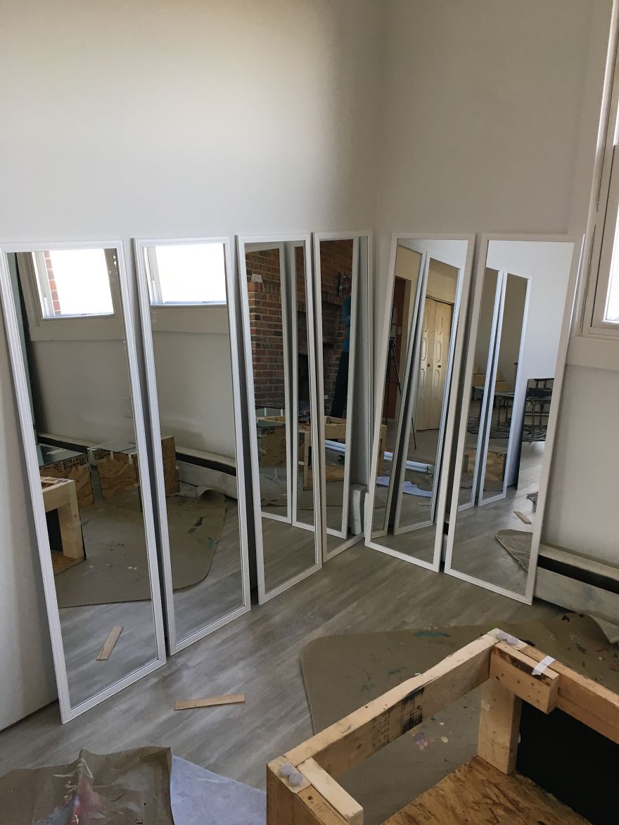 We Continue Our Tradition Of Making Unconventional Christmas Trees And This Year We Made One From Old Mirrors (21 Pics)