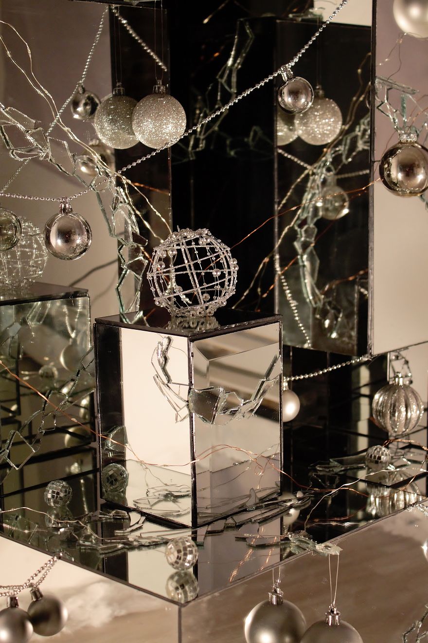 We Continue Our Tradition Of Making Unconventional Christmas Trees And This Year We Made One From Old Mirrors (21 Pics)