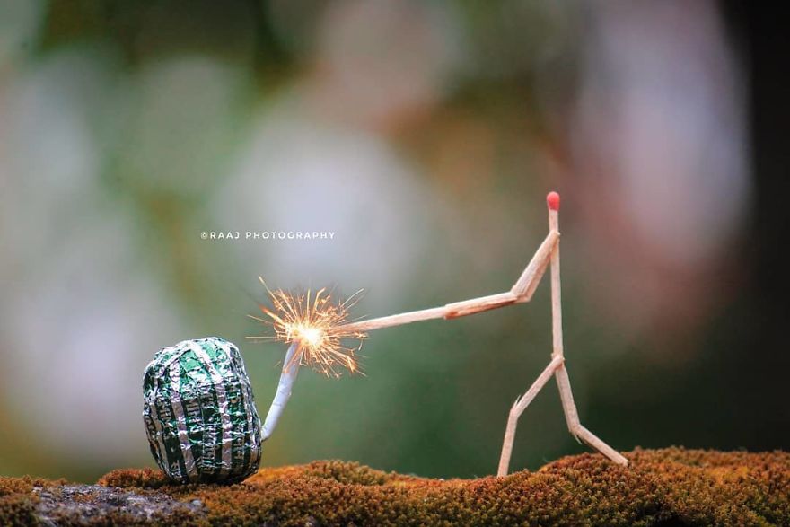 Indian Artist Shows The Secret Life Of Matchsticks