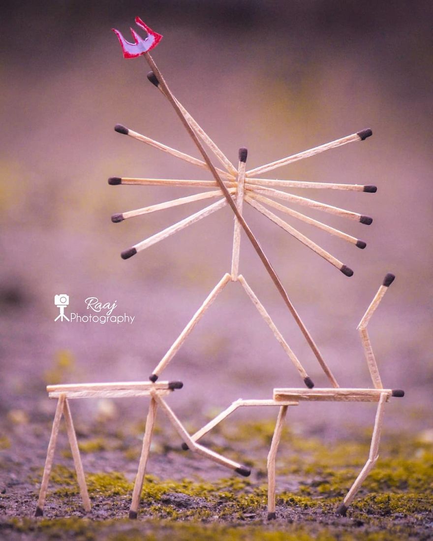 Indian Artist Shows The Secret Life Of Matchsticks