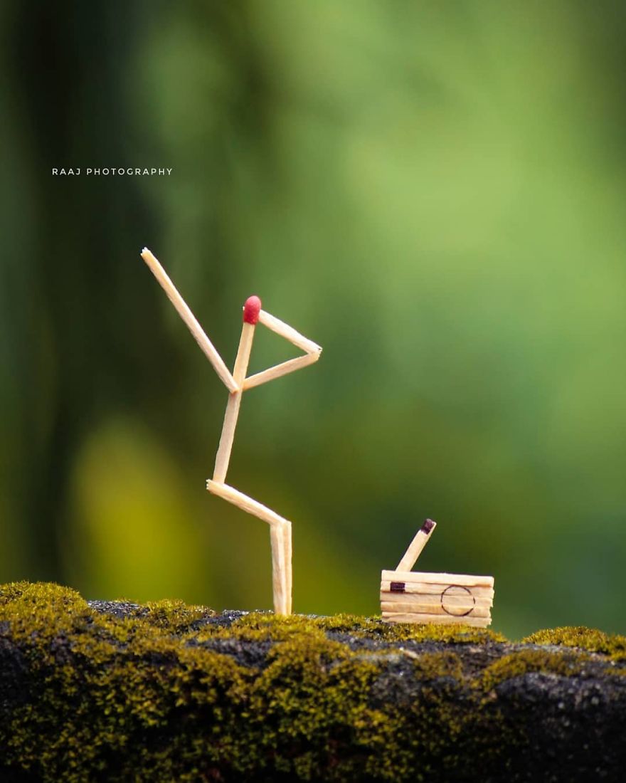 Indian Artist Shows The Secret Life Of Matchsticks