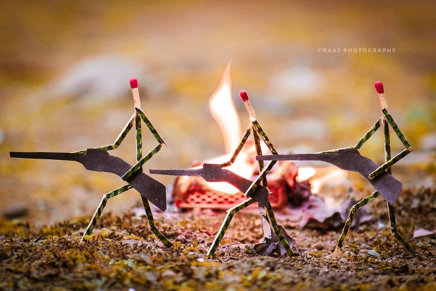 Indian Artist Shows The Secret Life Of Matchsticks