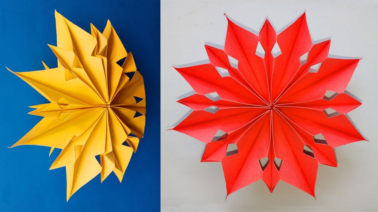 How To Make DIY 3D Quilling Paper Snowflakes | Paper Christmas Tree Ornaments