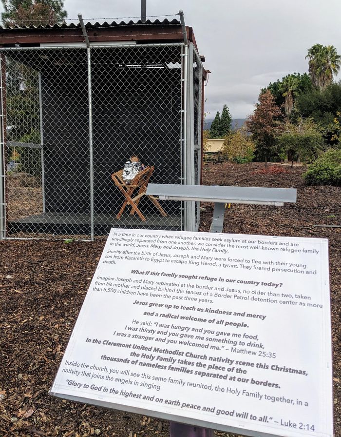 Church Sparks Heated Reactions By Putting Jesus, Mary, Joseph In Separate Cages, Separated By The Border Patrol