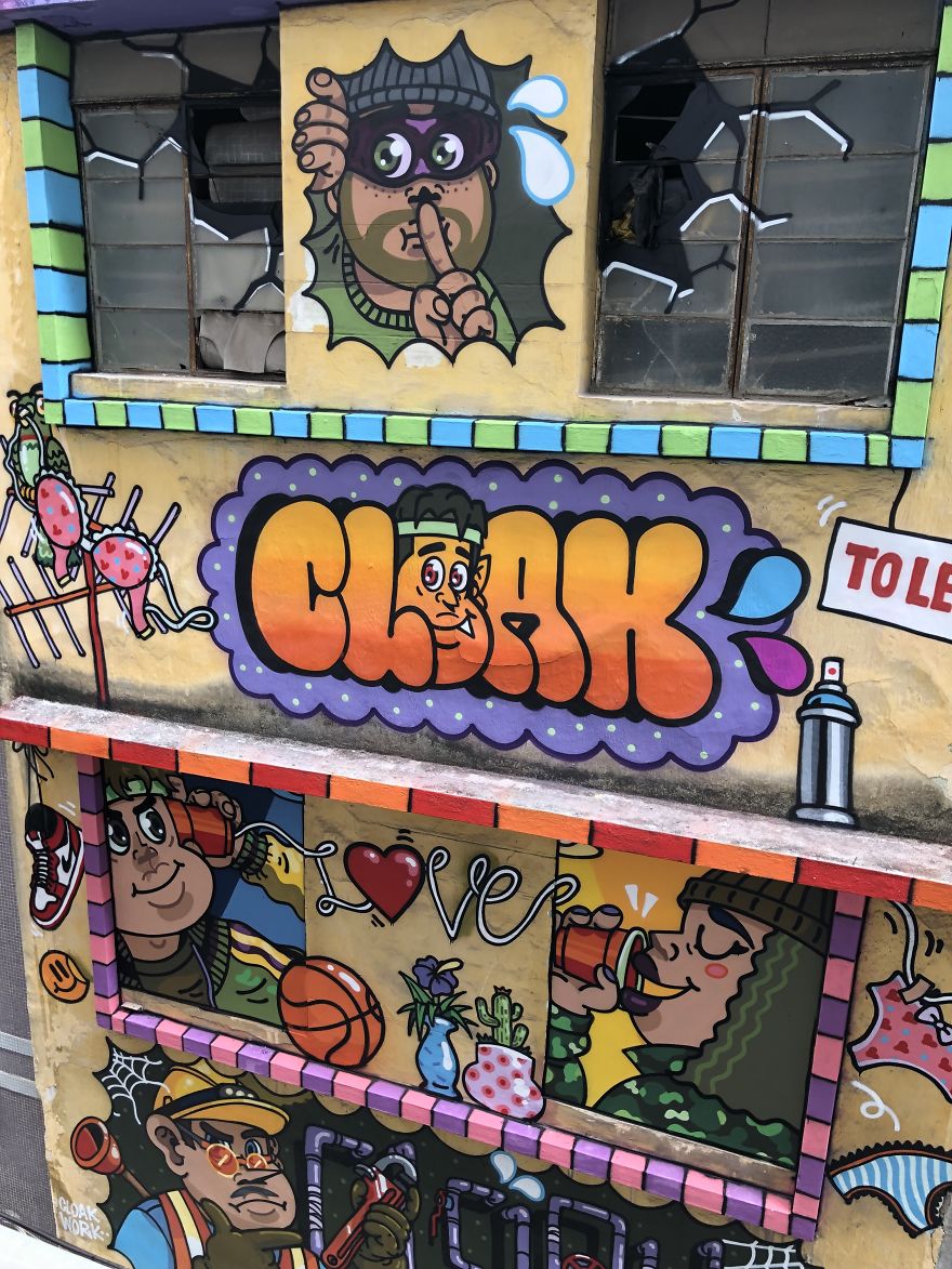 I Created Street Art Titled 'Love Is In The Air'