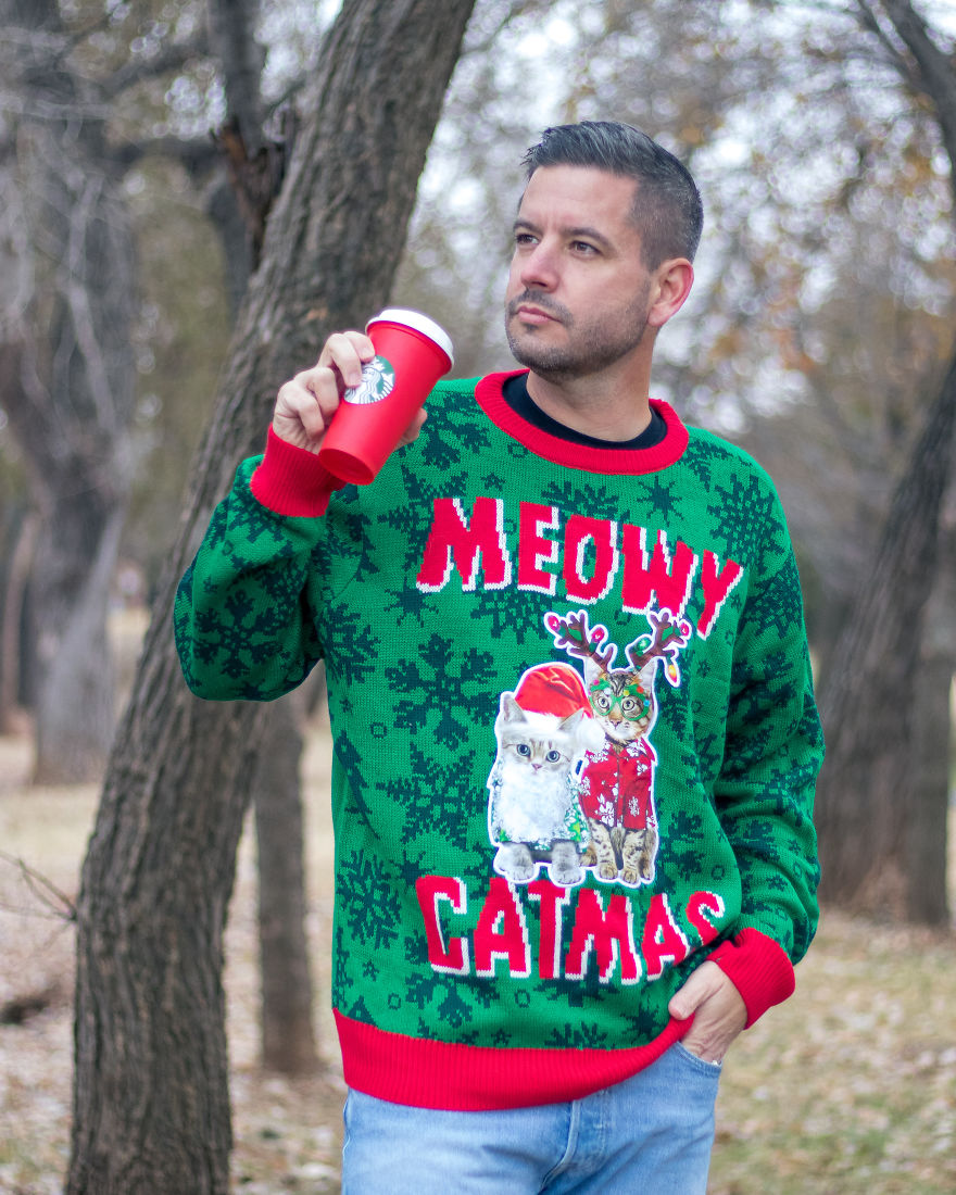 The Perfect Sweater For Those Who Love Christmas As Much As They Love Their Cats