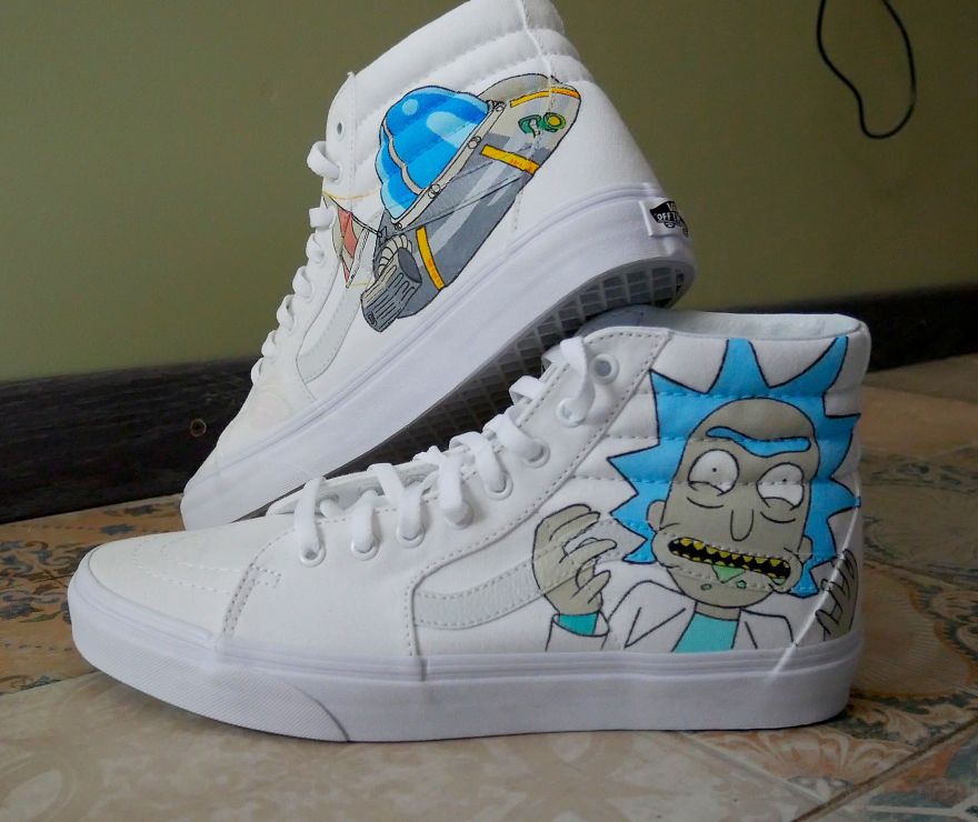 Rick & Morty On Vans Sk8
