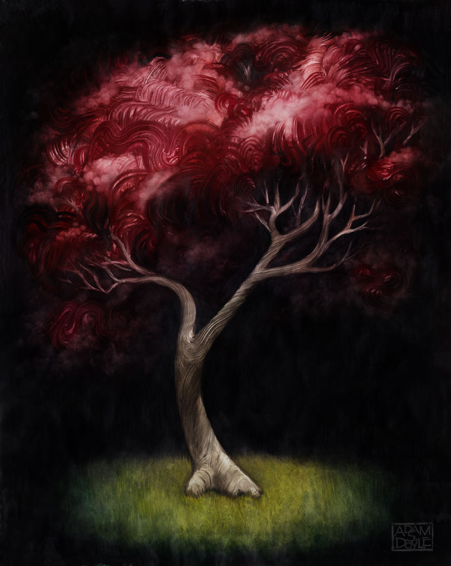 I Paint Night Fall Trees