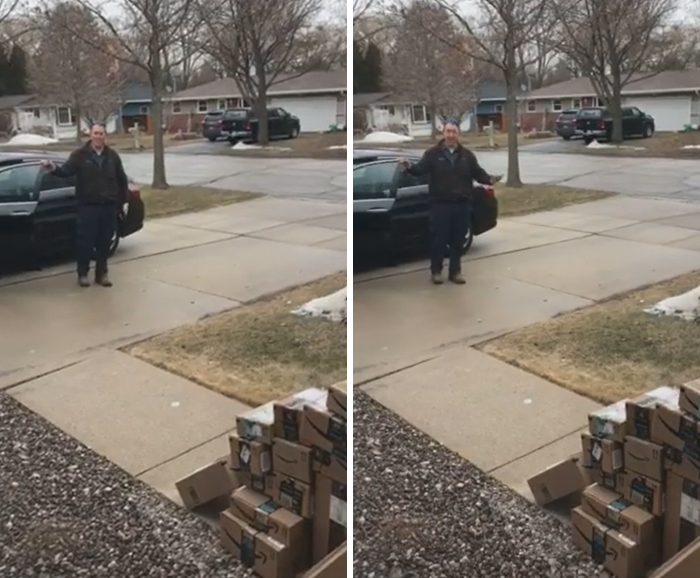 This Woman Was Saving Amazon Boxes For 6 Months Only To Prank Her Husband This Woman Was Saving Amazon Boxes For 6 Months Only To Prank Her Husband