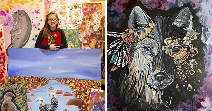 When I Was 8 Years Old, I Decided To Help Endangered Animals With My Art; Five Years Later, I Have Created Over 300 Animal Paintings