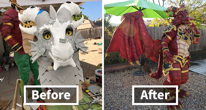 I Used Foam And 3D Prints To Create An Animated Dragon Cosplay And It Took Me Over 400 Hours (18 Pics)