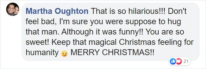 People Are Cracking Up At This Woman Who Accidentally Shared The Holiday Spirit With An Unknown Man, And It Already Has 30M+ Views