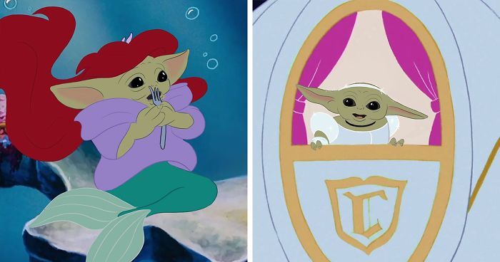 If Baby Yoda Was A Disney Princess (9 Pics By Crystal Ro)