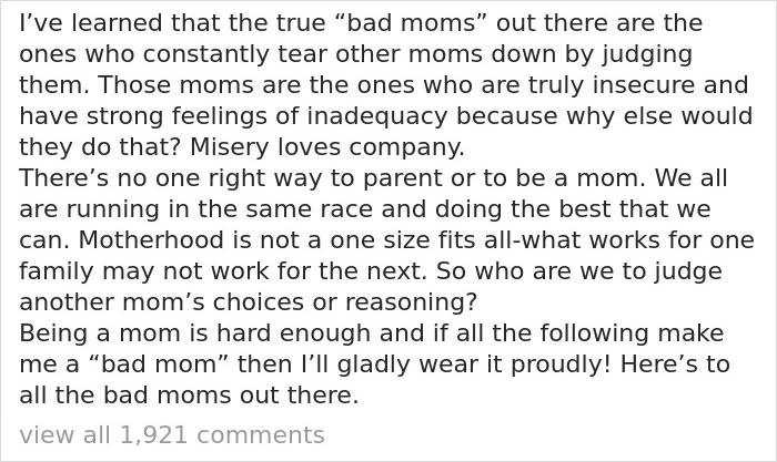 Woman Lists Down Reasons Why She's Been Called A "Bad Mom" In A Viral Post Woman Lists Down Reasons Why She's Been Called A "Bad Mom" In A Viral Post