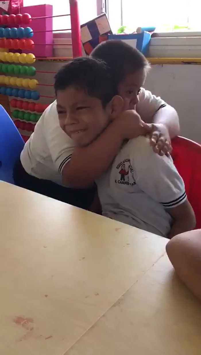 Video Of Boy With Down&rsquo;s Syndrome Comforting Classmate With Autism Goes Viral For The Right Reasons