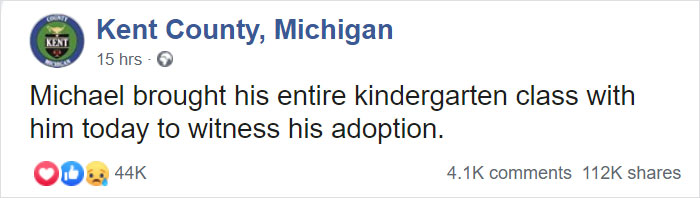 Boy Has His Whole Kindergarten Class At His Adoption Hearing And It's The Cutest Support Group Ever