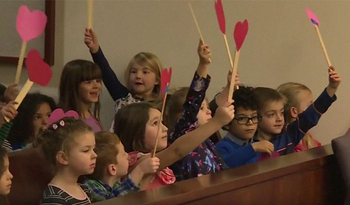 Boy Has His Whole Kindergarten Class At His Adoption Hearing And It's The Cutest Support Group Ever