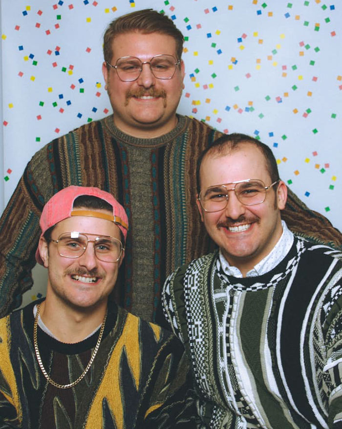 3 Brothers Come Up With A 'Terribly Awesome' Vintage Photoshoot As A Christmas Present To Their Parents