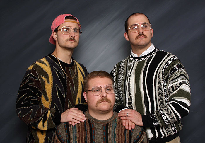3 Brothers Come Up With A 'Terribly Awesome' Vintage Photoshoot As A Christmas Present To Their Parents