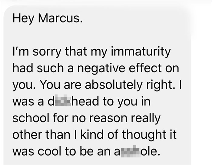Guy Messages His Former Bully He Hasn’t Spoken To In 15 Years, Posts His Reply Online
