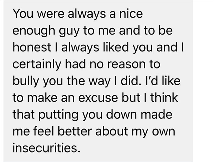 Guy Messages His Former Bully He Hasn’t Spoken To In 15 Years, Posts His Reply Online