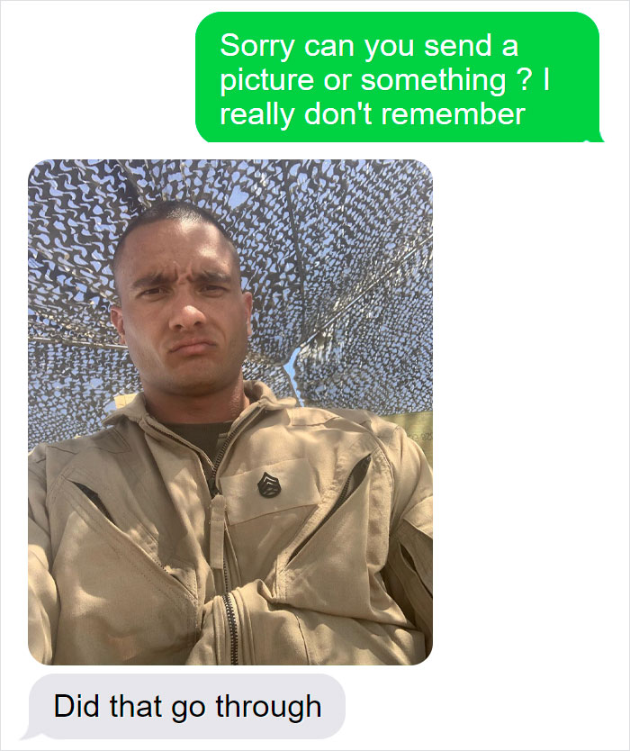 Catfisher Uses Marine's Pic To Message This Woman, She Teaches Him A Lesson By Sending A Pic Of His Real Life Girlfriend Catfisher Uses Marine's Pic To Message This Woman, She Teaches Him A Lesson By Sending A Pic Of His Real Life Girlfriend