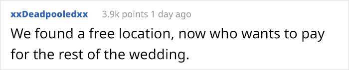 'I'm Not Rich But I Deserve A Nice Wedding', Delusional Bride Expects To Pay Everyone With 'Exposure' 'I'm Not Rich But I Deserve A Nice Wedding', Delusional Bride Expects To Pay Everyone With 'Exposure'