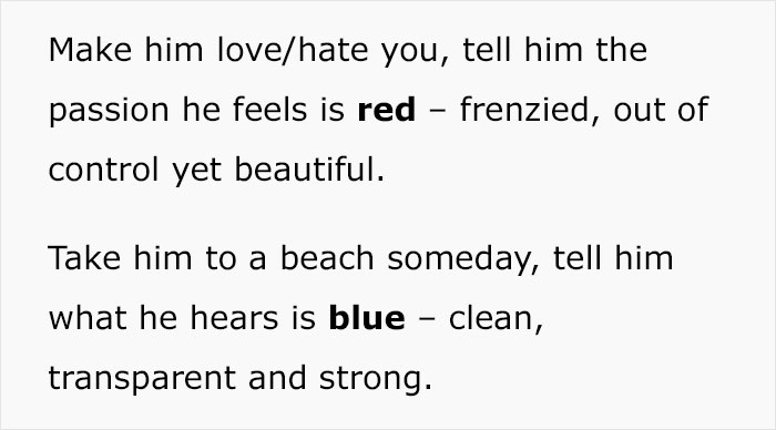 Blind Woman Shares How People Explained Colors To Her When She Was Little, Other People Try Explaining Them Too